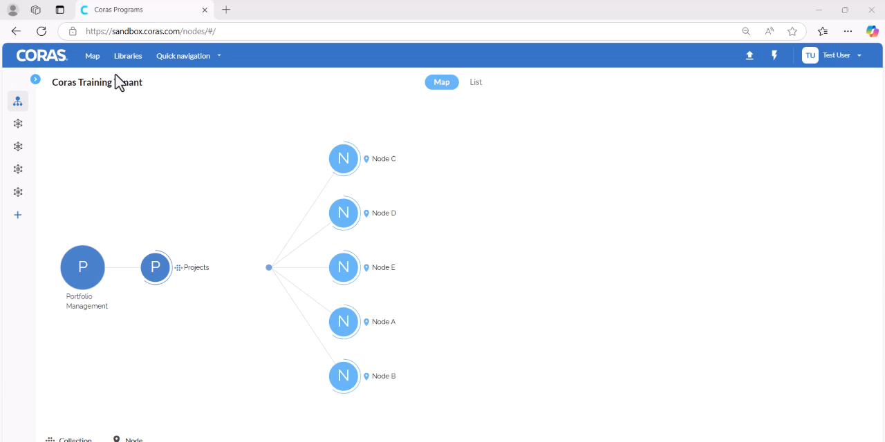 Navigating to the Add Canvas option in the left side panel
